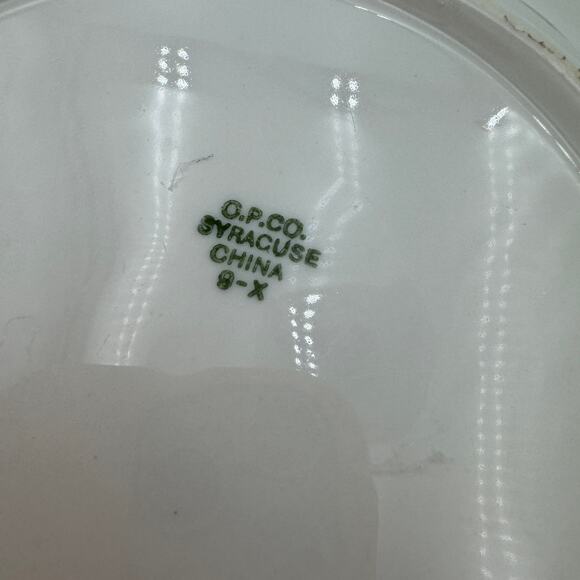 Vtg Syracuse Salad Bread Dessert Plate Black & Gold Stripe Restaurant Ware Set/2 - Picture 5 of 6